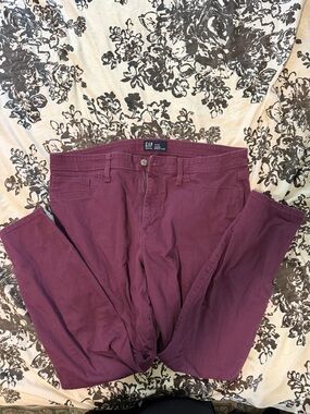 GAP Burgundy Skinny Jeans